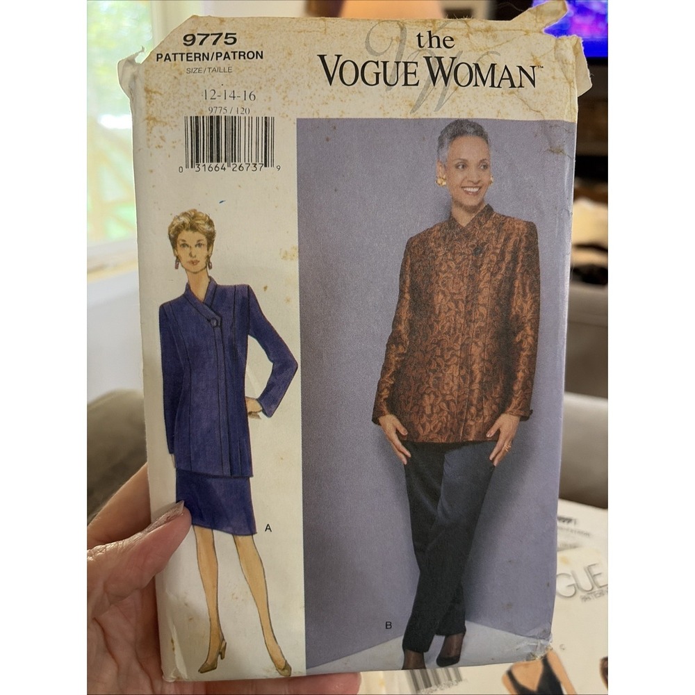 Vogue Woman 9775 Misses Jacket Skirt Pants Sewing Pattern Size 12-14-16 Vintage